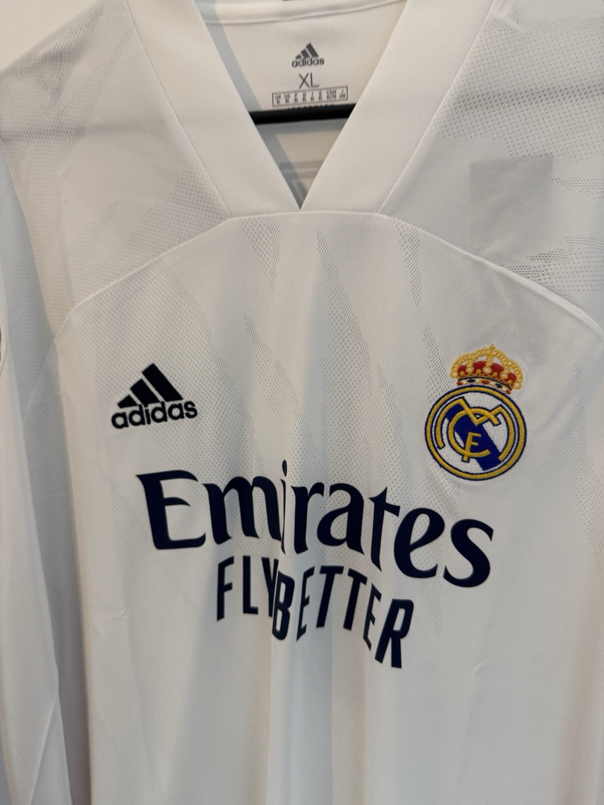 Real Madrid Benzema #9 2020/21 XL LS Home CL Shirt BNWT FQ7473