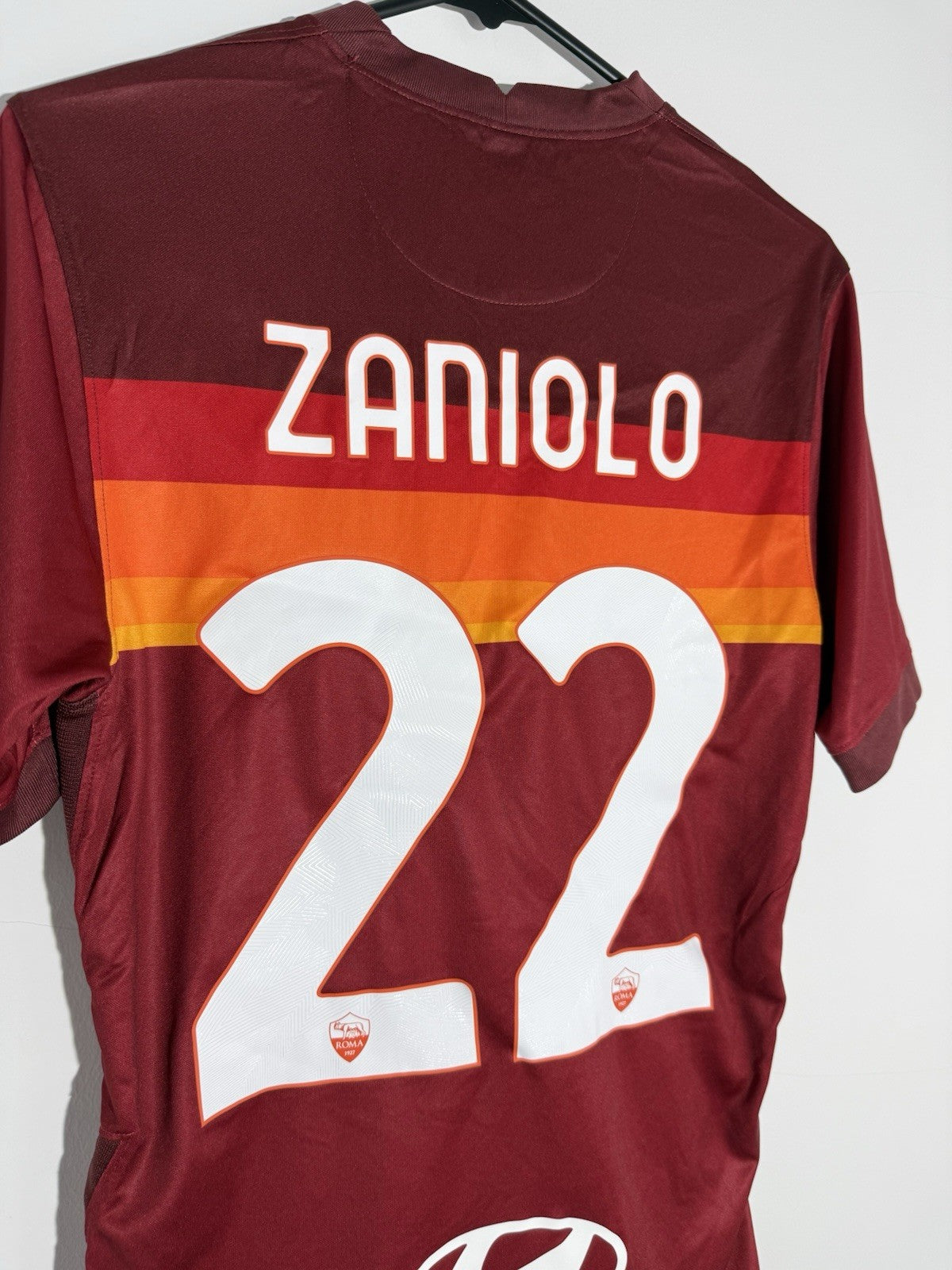 AS Roma Zaniolo #22 2020/21 Home Small Shirt Nike Very Good Condition CD4248-614