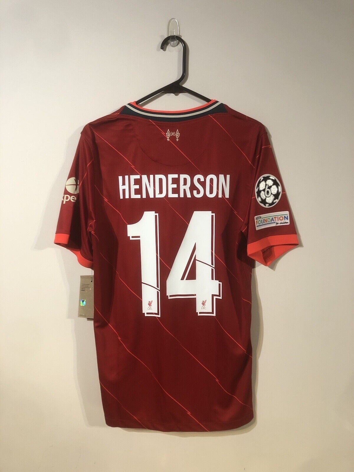 Henderson #14 Liverpool Medium BNWT 2021/22 Champions League Home Shirt Nike