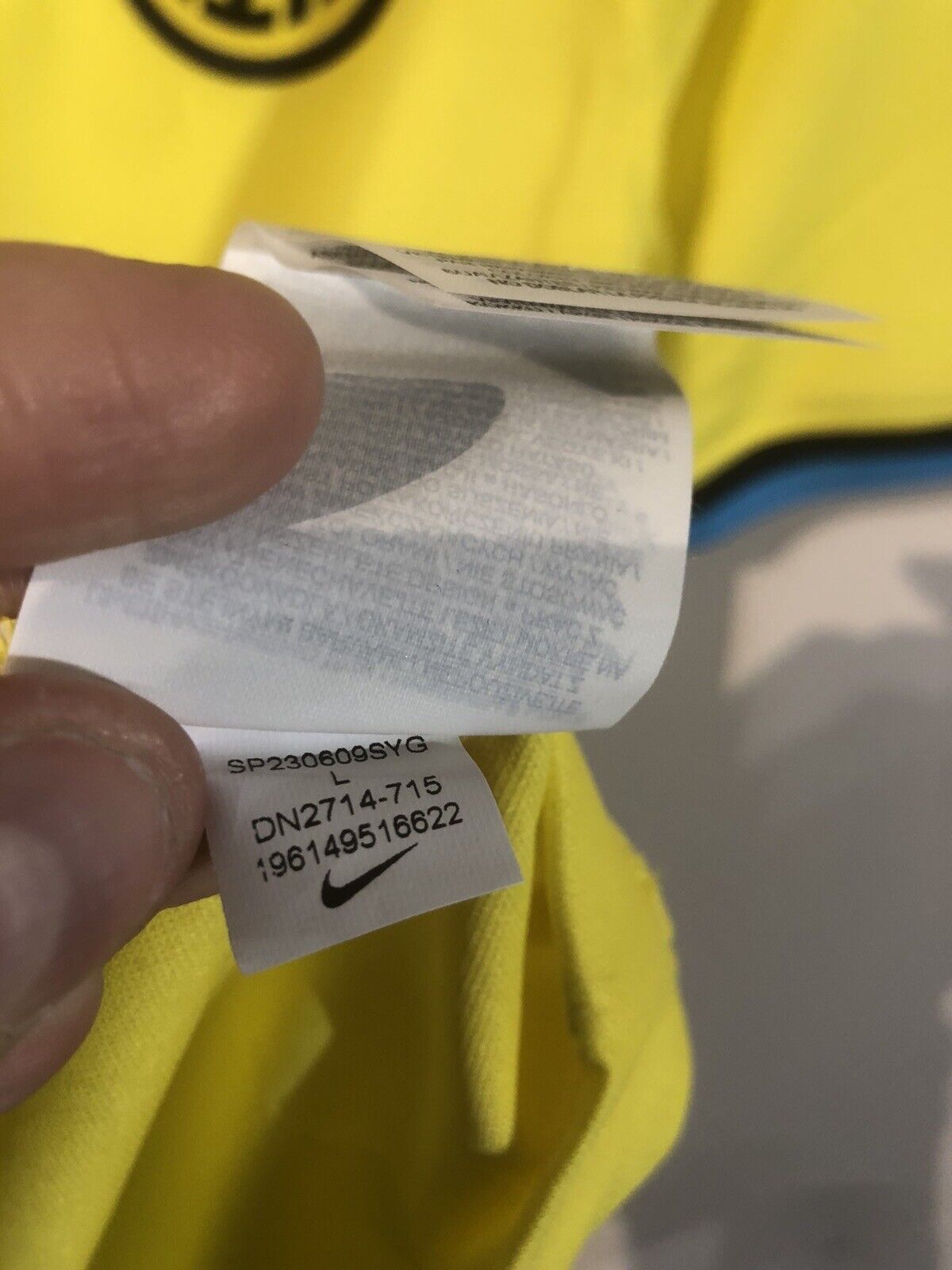 Barella #23 Inter Milan 2022/23 3rd Large Football Shirt Jersey Nike BNWT