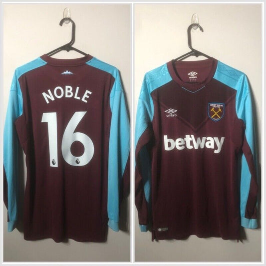 Noble #16 West Ham United 2017/18 Medium Home Shirt Excellent Condition