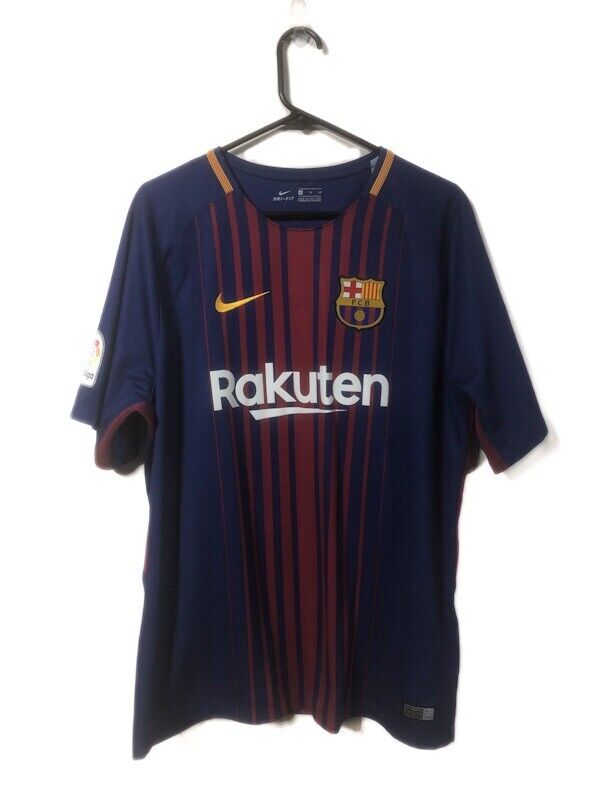 Suarez 9 Barcelona Xl 2017 18 Home Shirt Nike Excellent Condition 847255 457