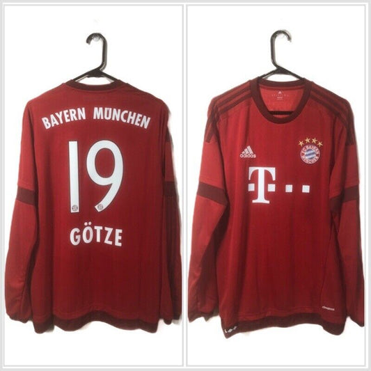 Gotze 19 Bayern Munich 2015 16 Large Home Shirt Brand New With Tags S08806