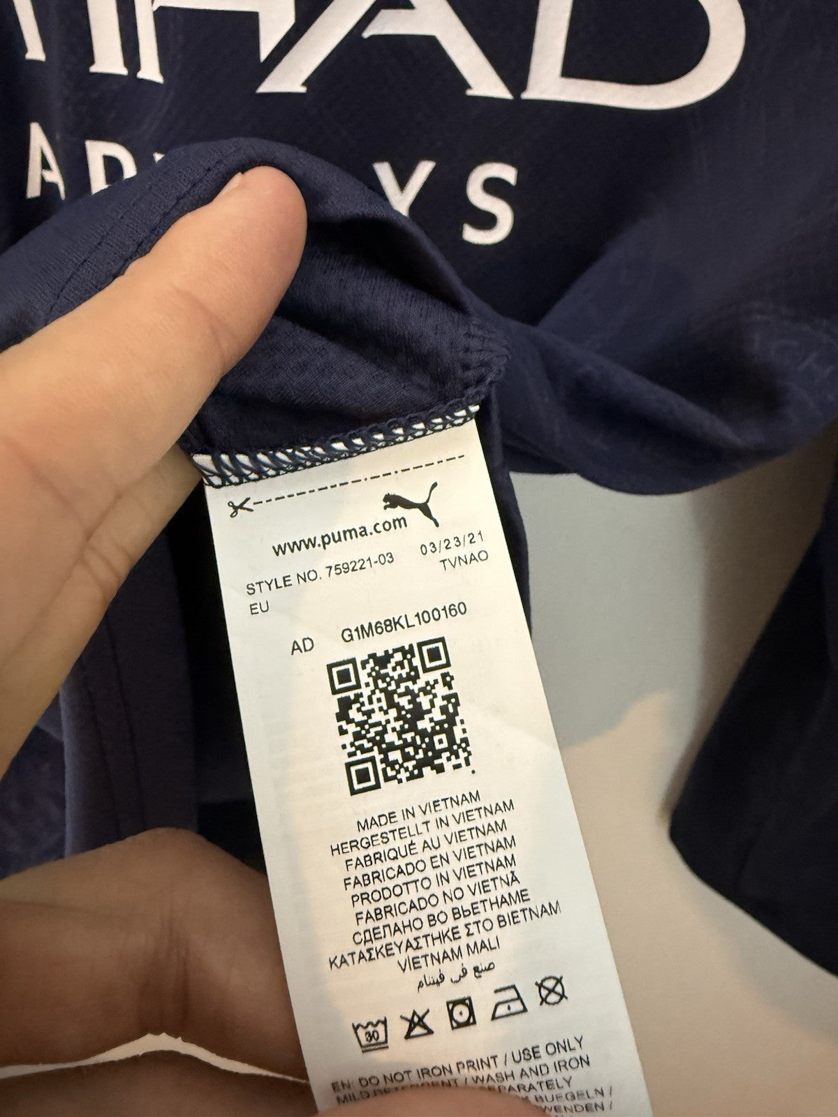 Manchester City Bernardo #20 2021/22 Medium 3rd Shirt Puma BNWT 759221-03