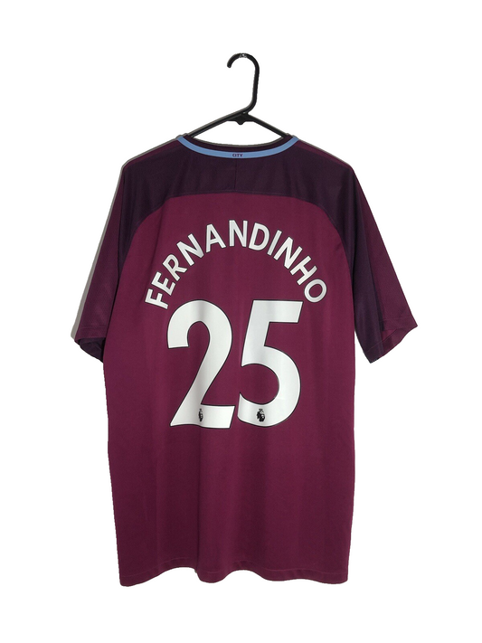 Manchester City Fernandinho #25 2017/18 XL Away Excellent Condition 847260-667