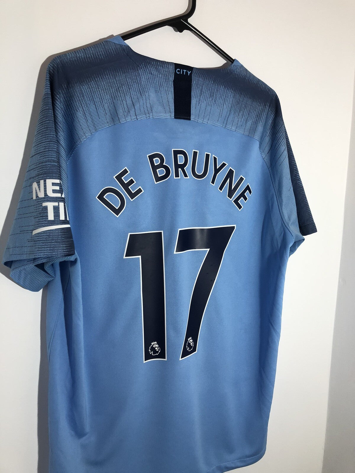 Man City De Bruyne #17 2018/19 XL Home Shirt Excellent Condition 894431-489