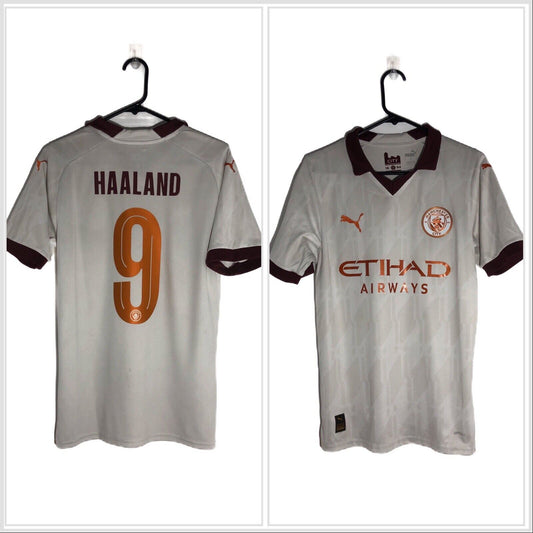 Haaland 9 Manchester City 2023 24 Small Away Shirt Excellent Condition 770449 02