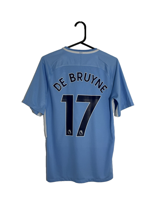 Man City De Bruyne #17 2017/18 Small Home Shirt Excellent Condition 894431-489