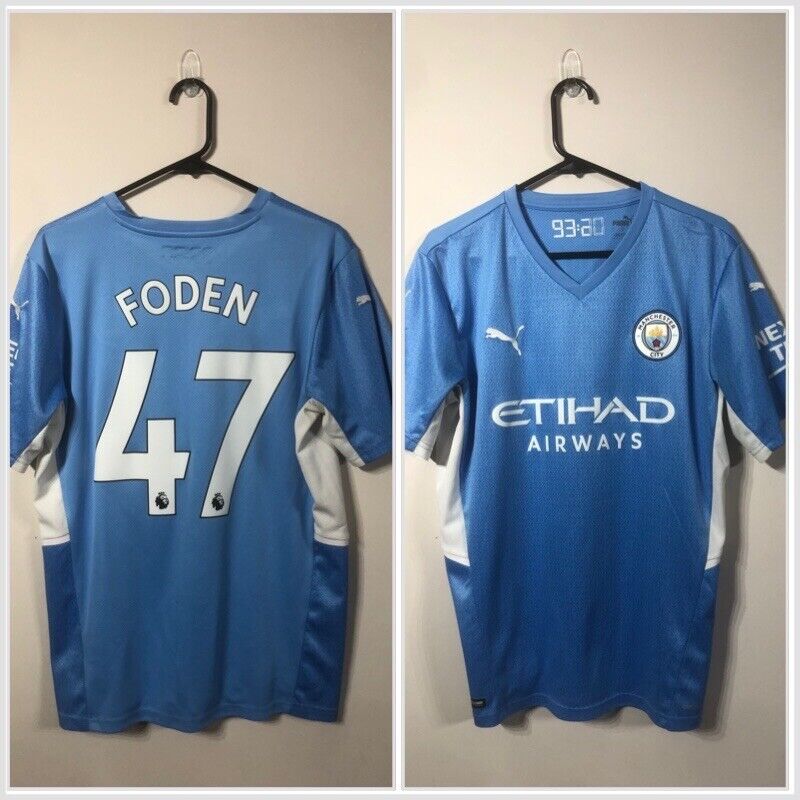 Foden #47 Manchester City 2021/22 Large Home Shirt Excellent Condition