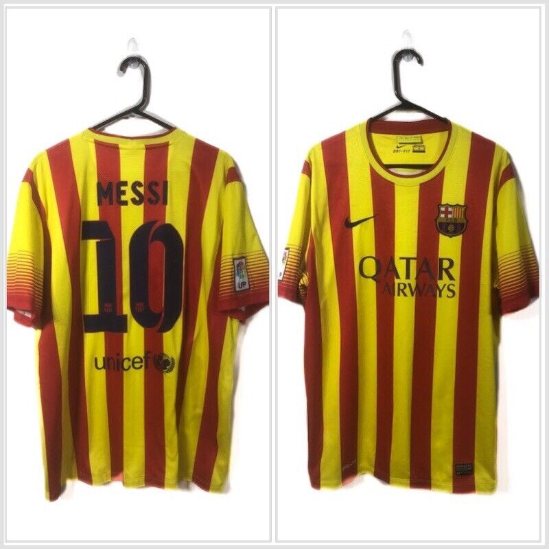 Messi 10 Barcelona 2013 14 Xl Away Shirt Excellent Condition 532823 703