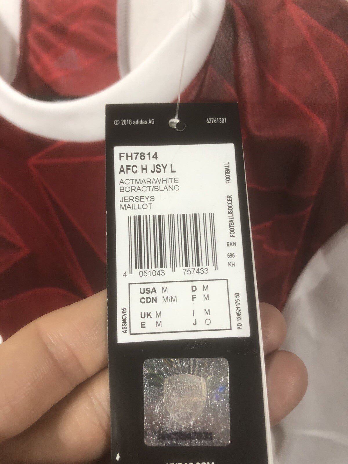 Arsenal Xhaka #34 2020/21 Medium LS Home Shirt Adidas BNWT FH7814