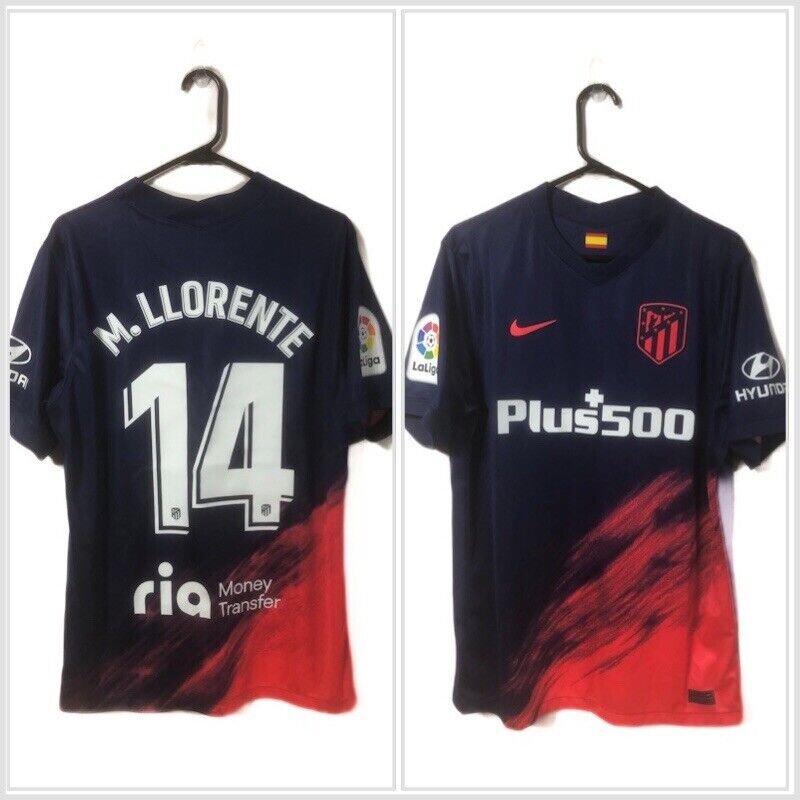 M Llorente 14 Atletico Madrid Large 2021 22 Away Excellent Condition CV7881 422