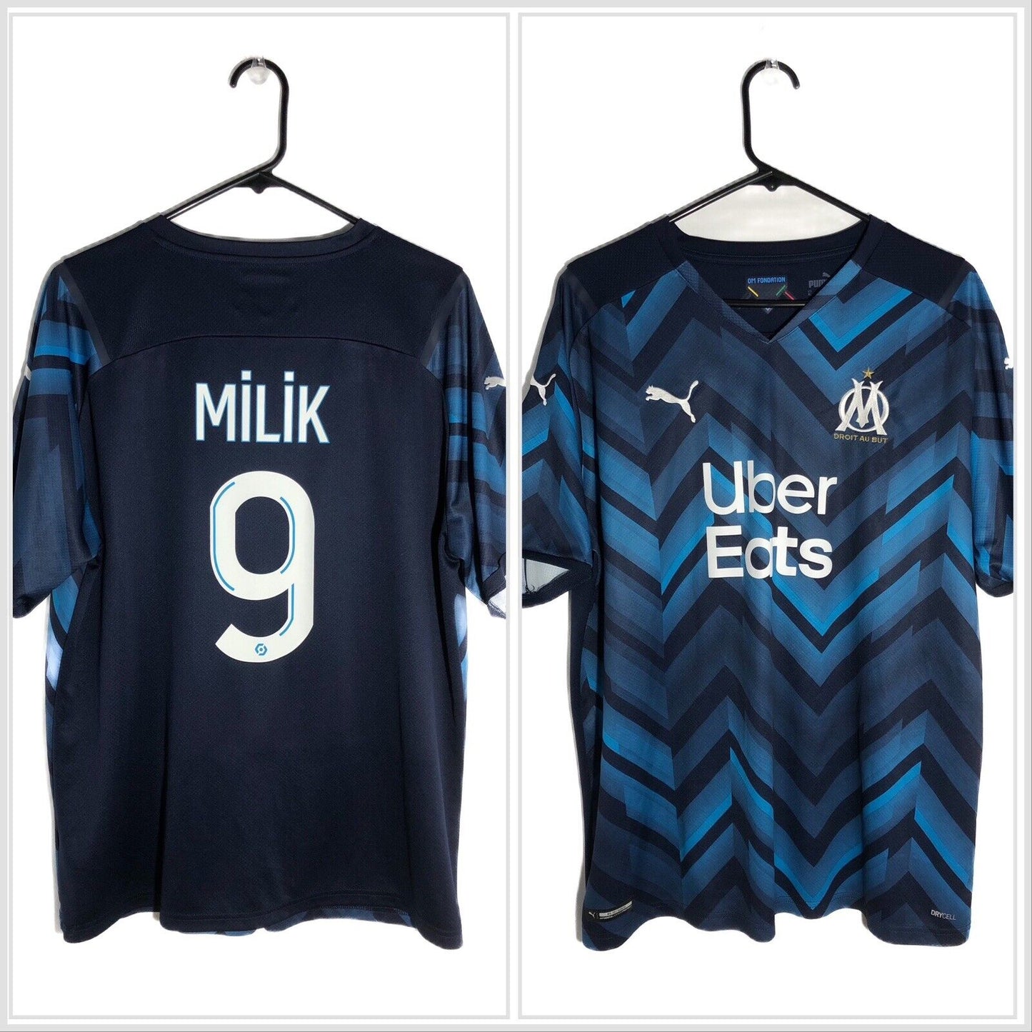 Milik 9 Olympique Marseille 2021 22 Xl Away Puma Excellent Condition 759286 02