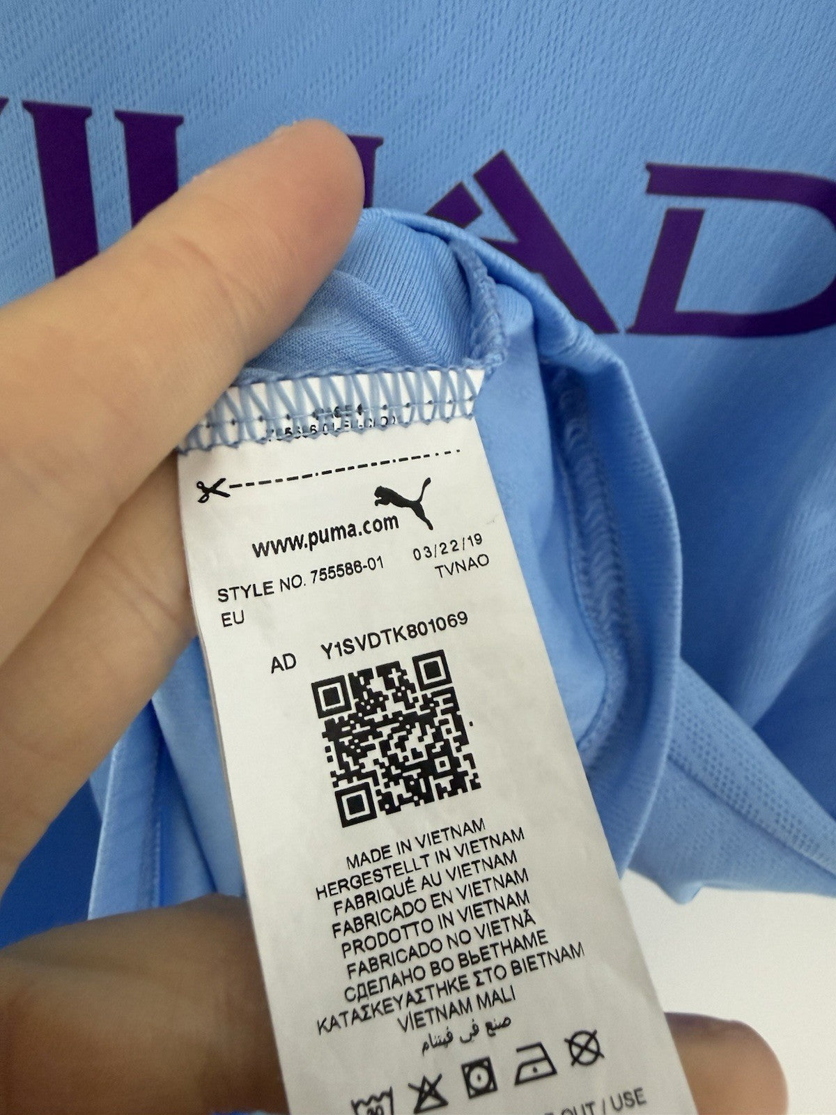 Manchester City Foden #47 2019/20 Large Home Shirt Excellent Condition 755586-01