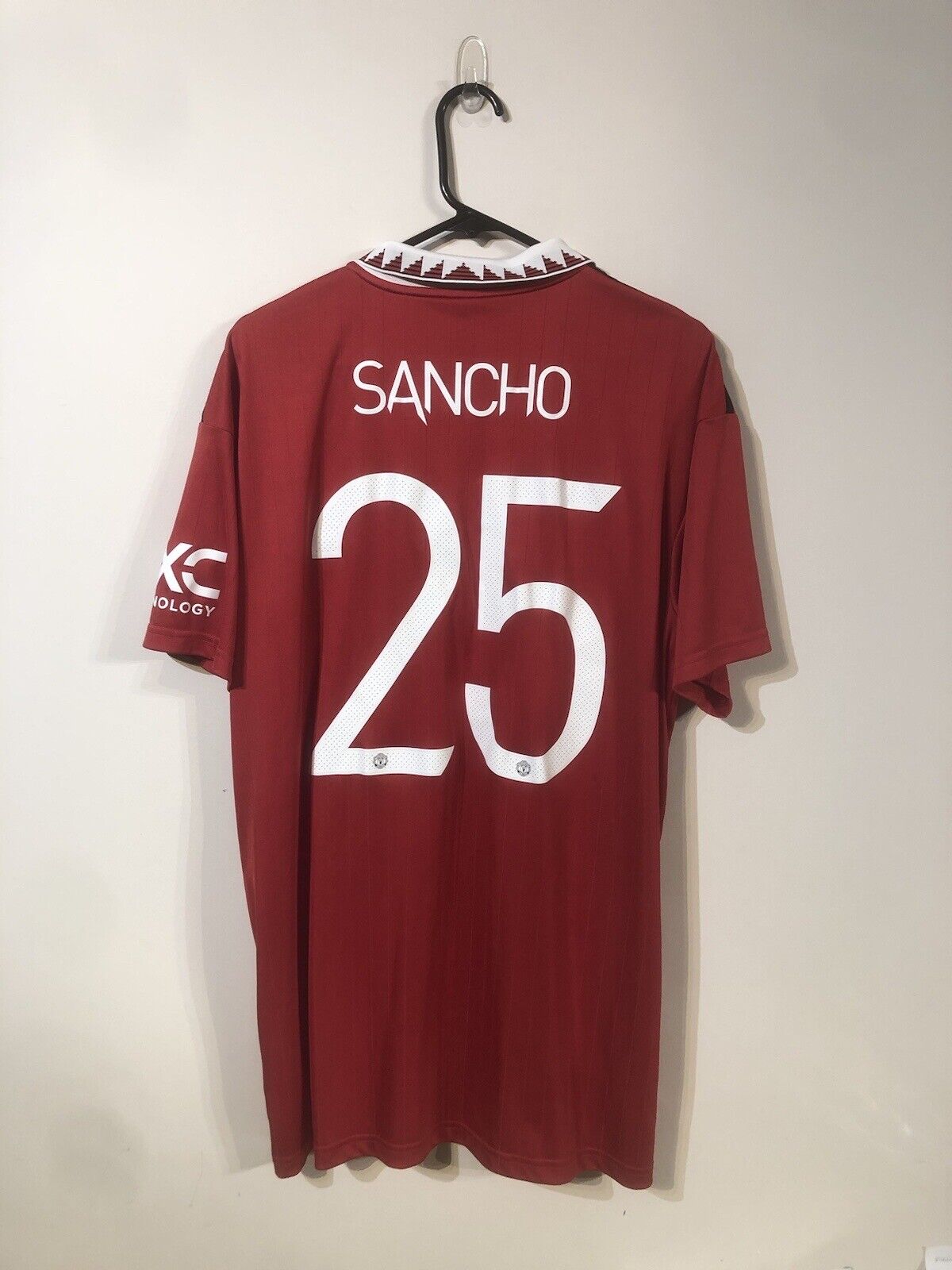 Sancho #25 Manchester United X-Large 2022/23 Home Shirt Excellent Condition