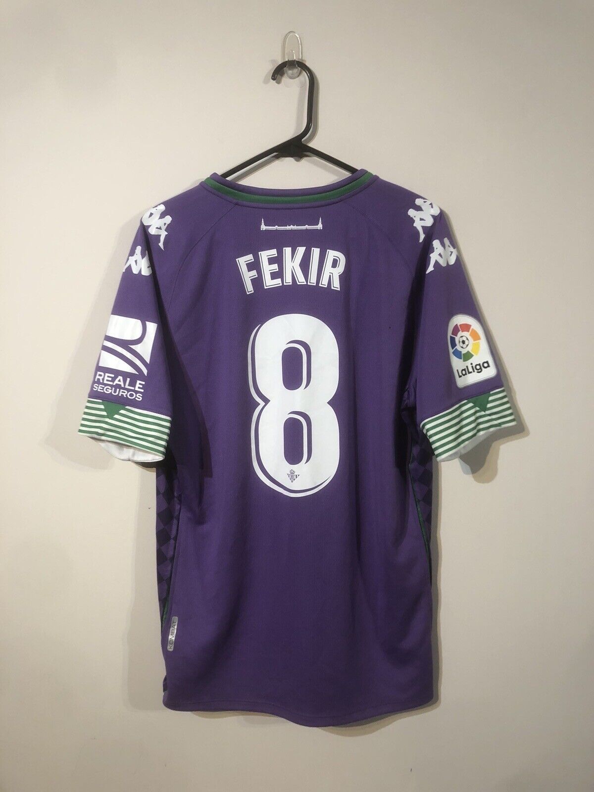 Fekir #8 Real Betis X-Large Kappa Kombat 2020/21 Away Football Shirt