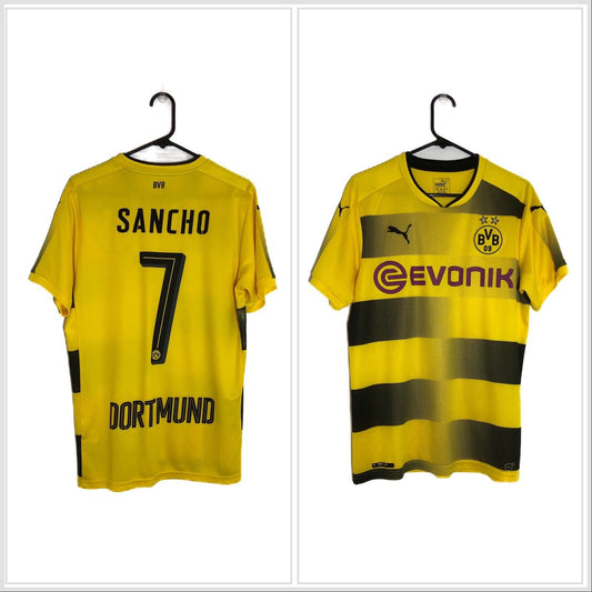 Sancho 7 Borussia Dortmund 2017 18 Medium Home Shirt Excellent Condition 751670
