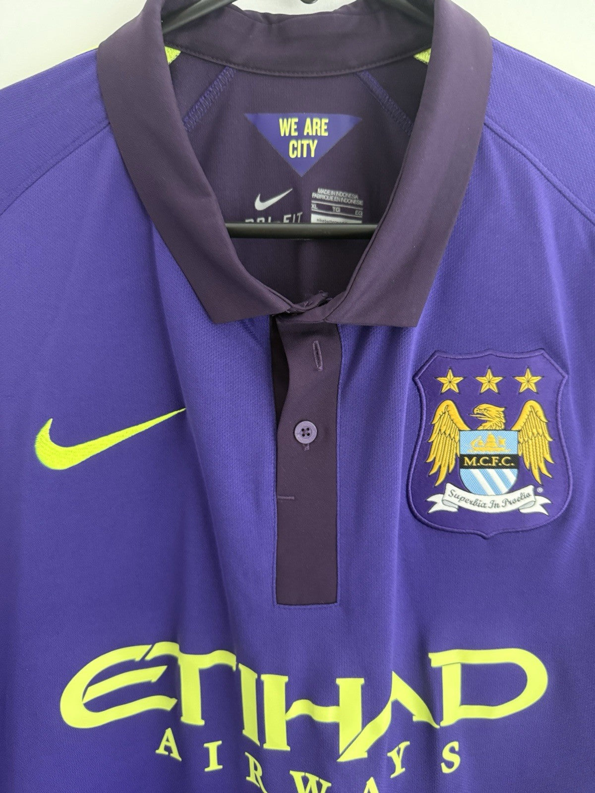 Manchester City Kun Aguero #16 2014/15 XL 3rd Excellent Condition 631208-547