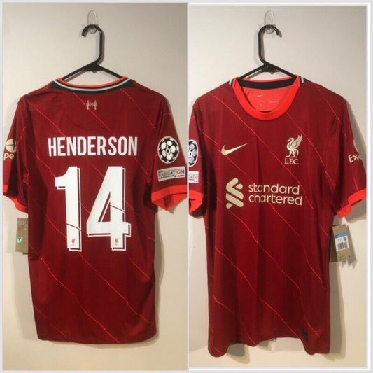 Henderson #14 Liverpool Medium BNWT 2021/22 Champions League Home Shirt Nike