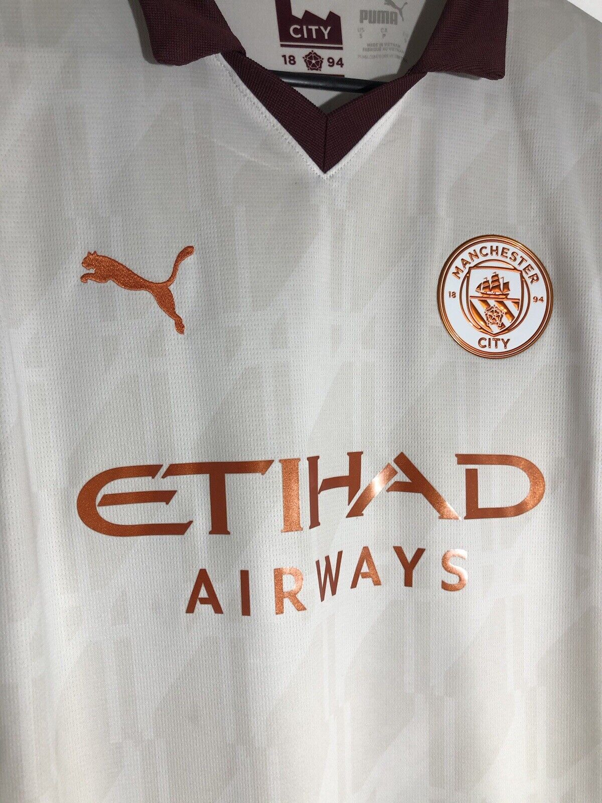 Haaland 9 Manchester City 2023 24 Small Away Shirt Excellent Condition 770449 02