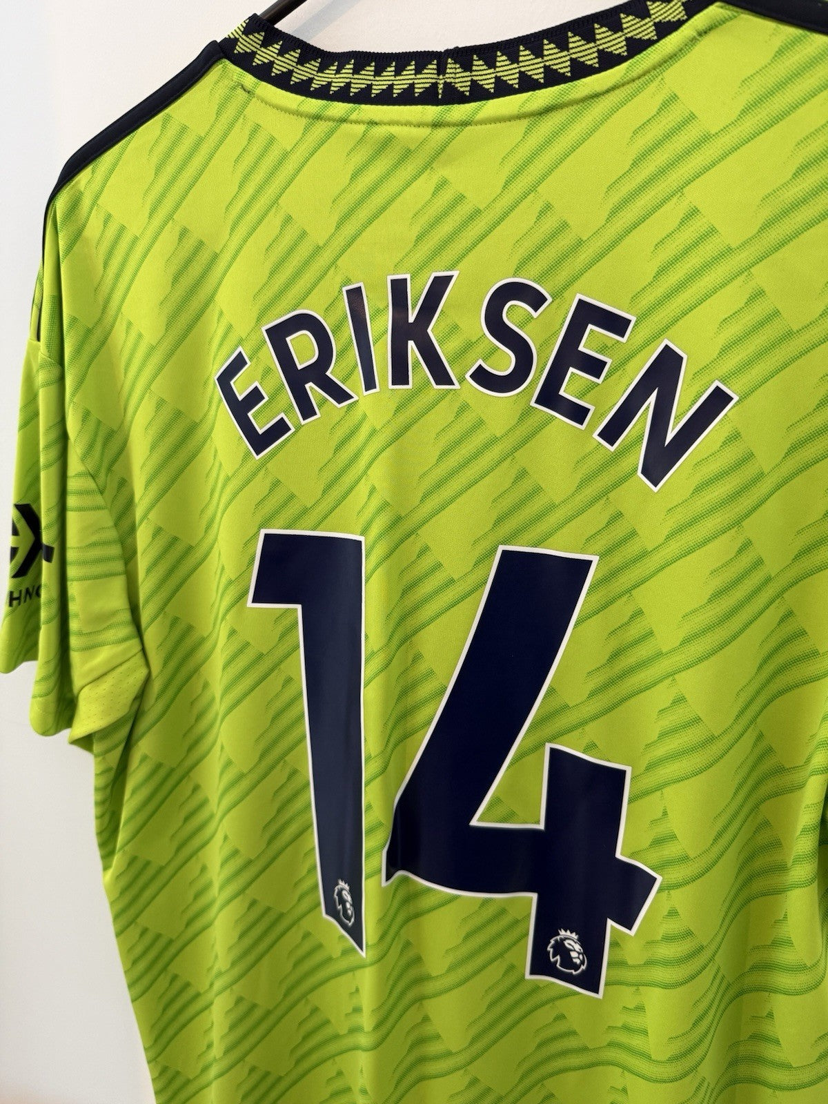 Manchester United Eriksen #14 2022/23 Large 3rd Shirt Excellent Condition HE2981