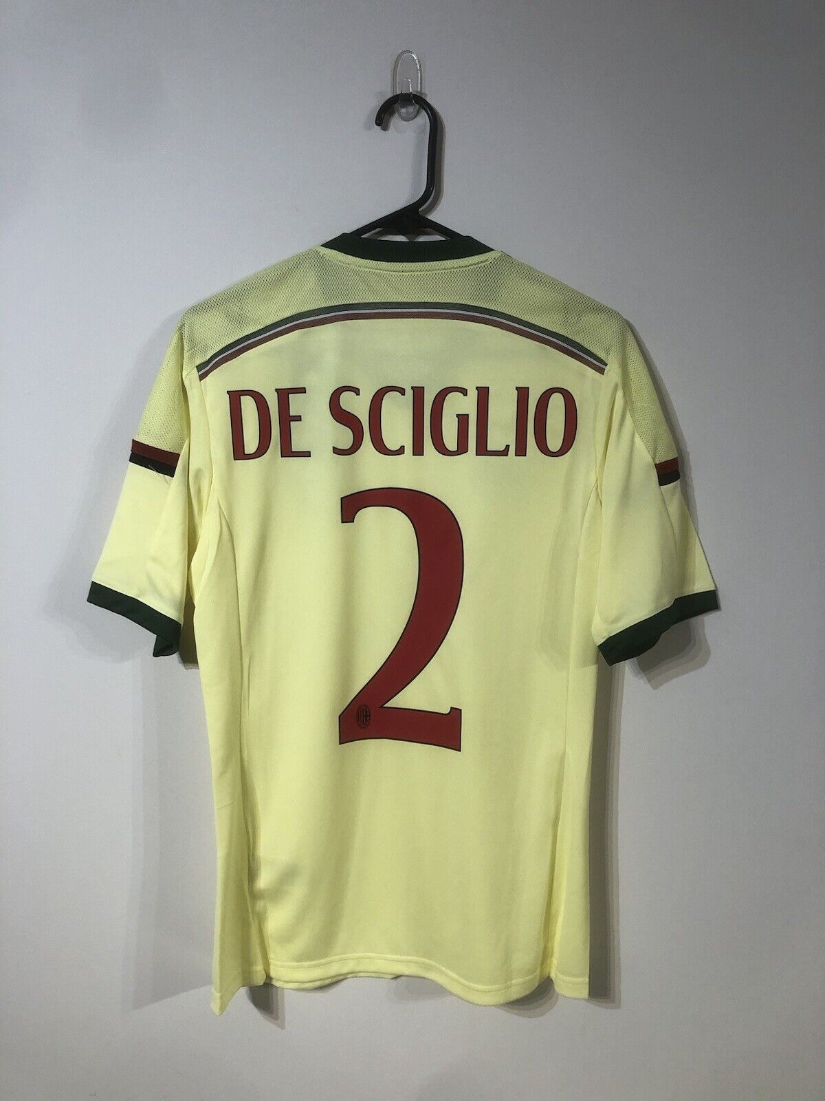 De Sciglio #2 BNWT Small AC Milan 2014/15 3rd Football Shirt Jersey Adidas