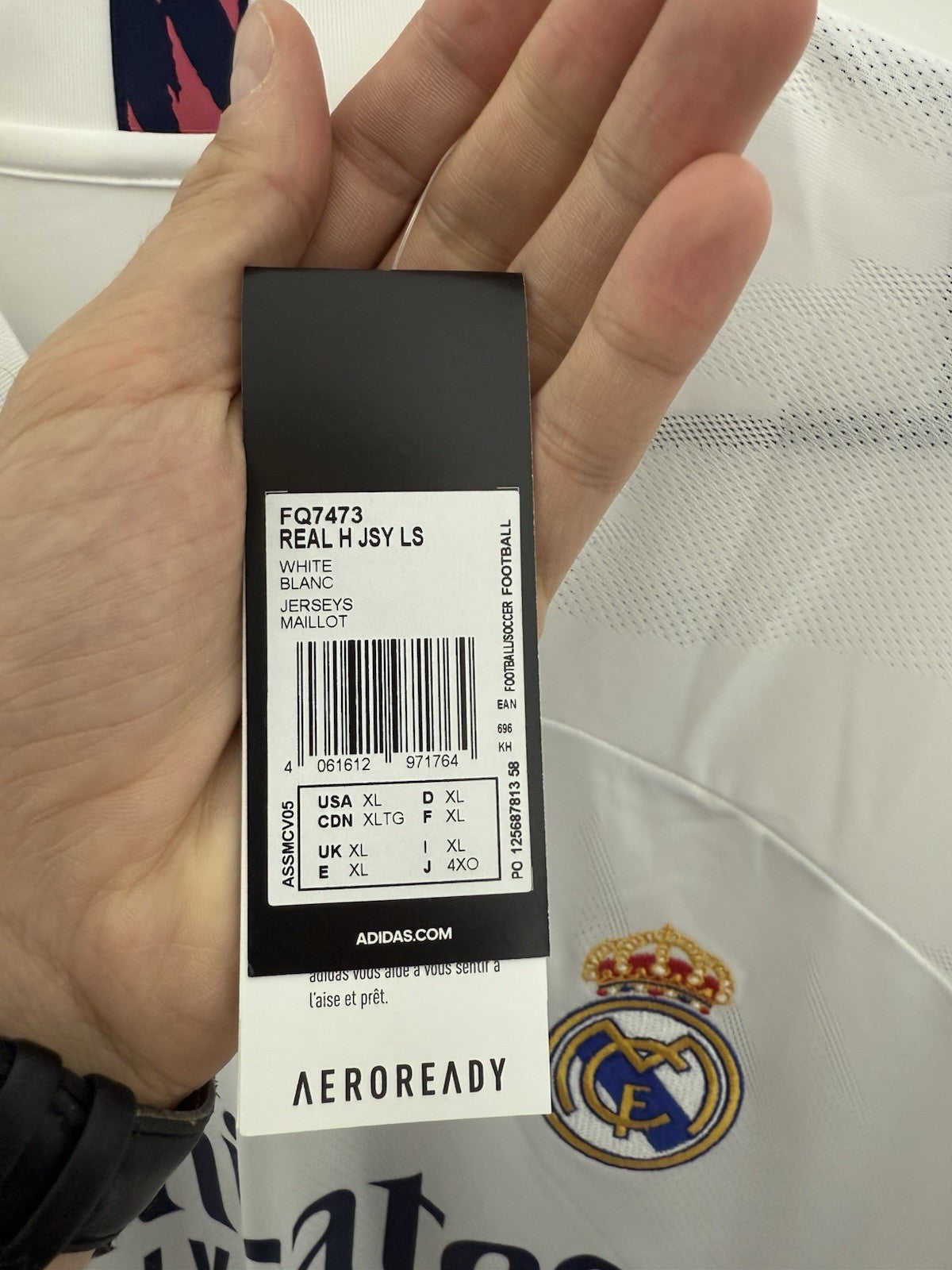 Real Madrid Benzema #9 2020/21 XL LS Home Shirt BNWT FQ7473