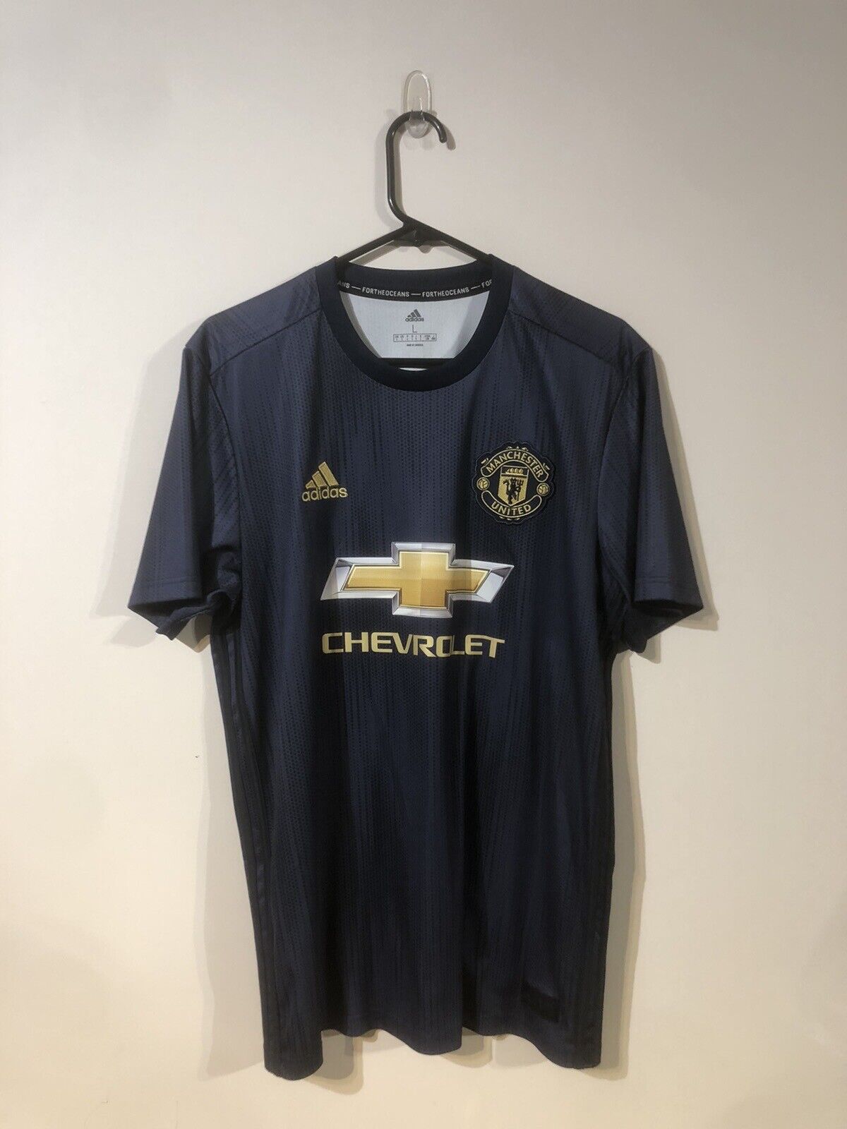 Rashford #10 Manchester United 2018/19 3rd Large Shirt Adidas Excellent Condit