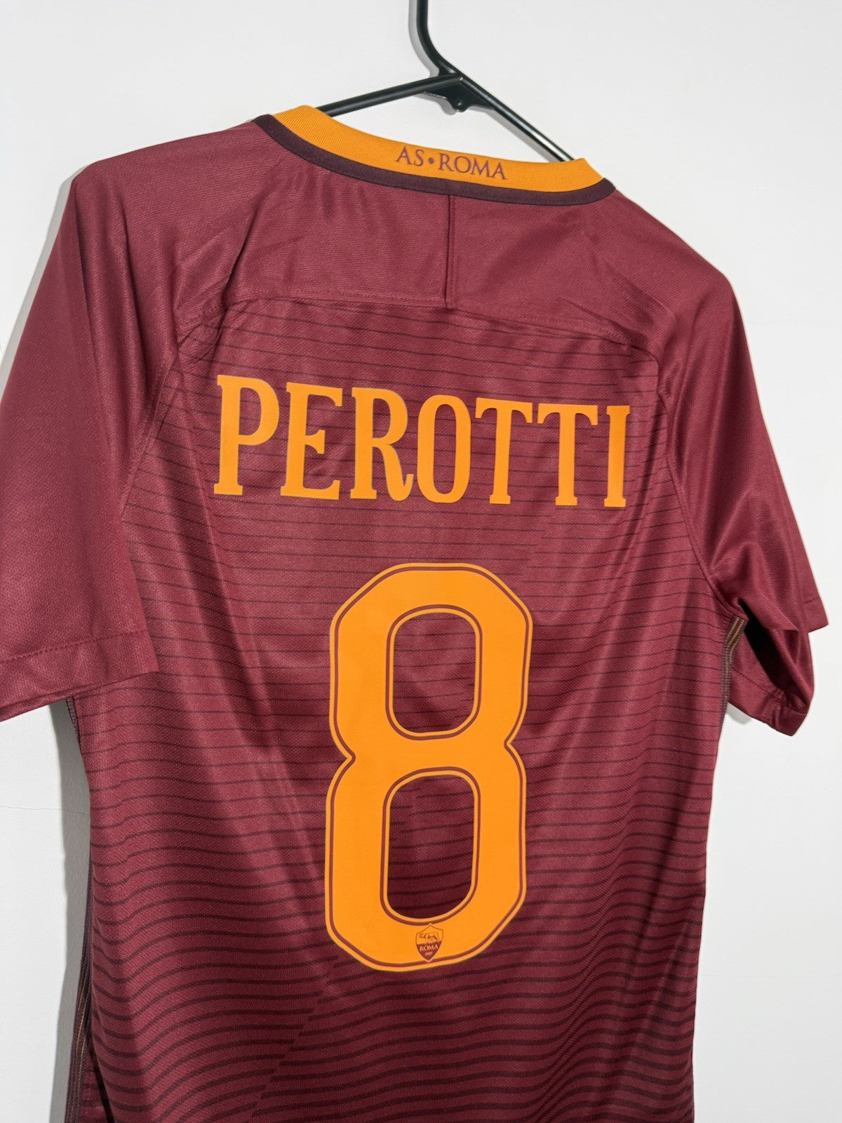 AS Roma Perotti #8 2016/17 Small Home Shirt Nike Excellent Condition 776967-677
