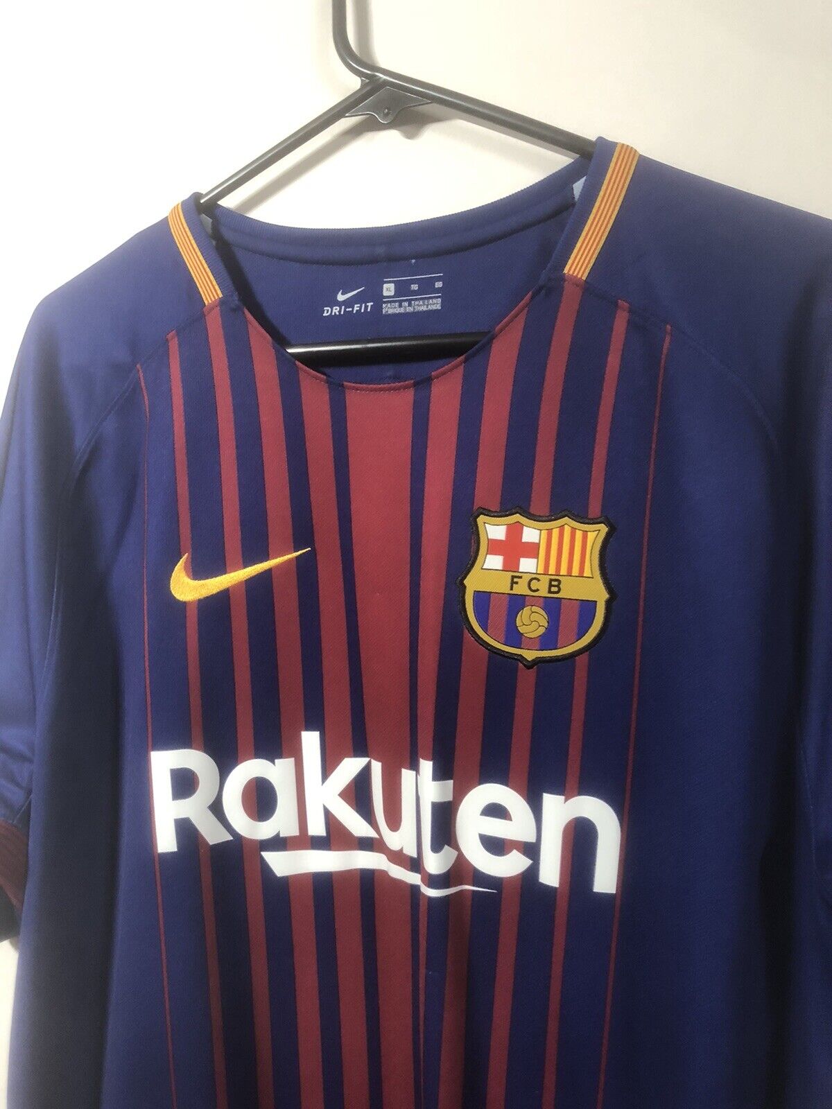 Suarez 9 Barcelona Xl 2017 18 Home Shirt Nike Excellent Condition 847255 457