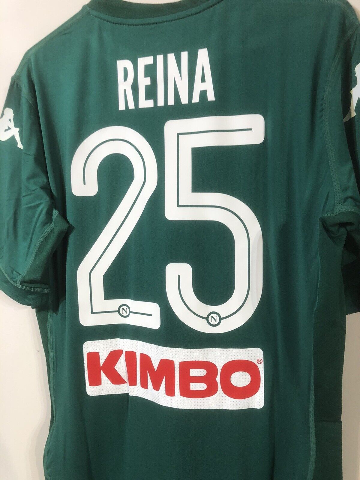 Reina #25 SSC Napoli 2017/18 XXL Goalkeeper Kappa Kombat Slim Home Shirt BNWT