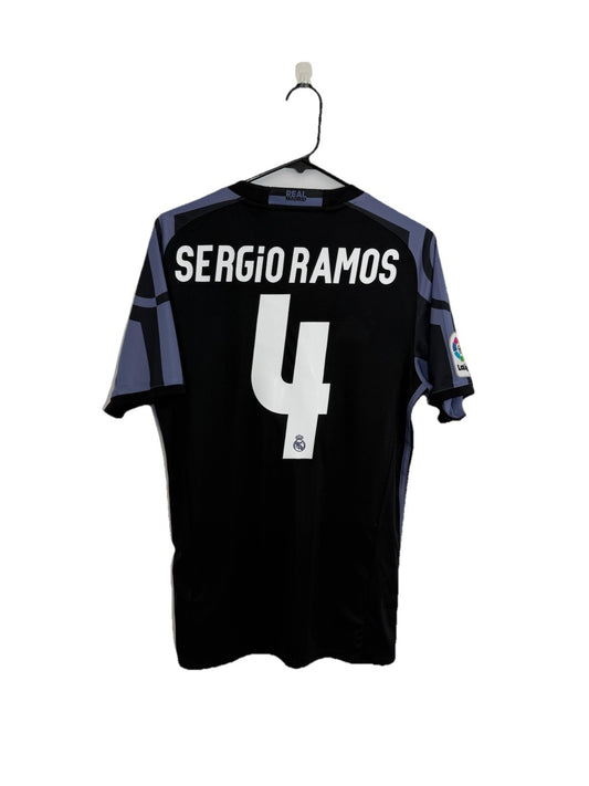 Real Madrid Sergio Ramos #4 2016/17 Small 3rd Shirt Excellent Condition AI5139