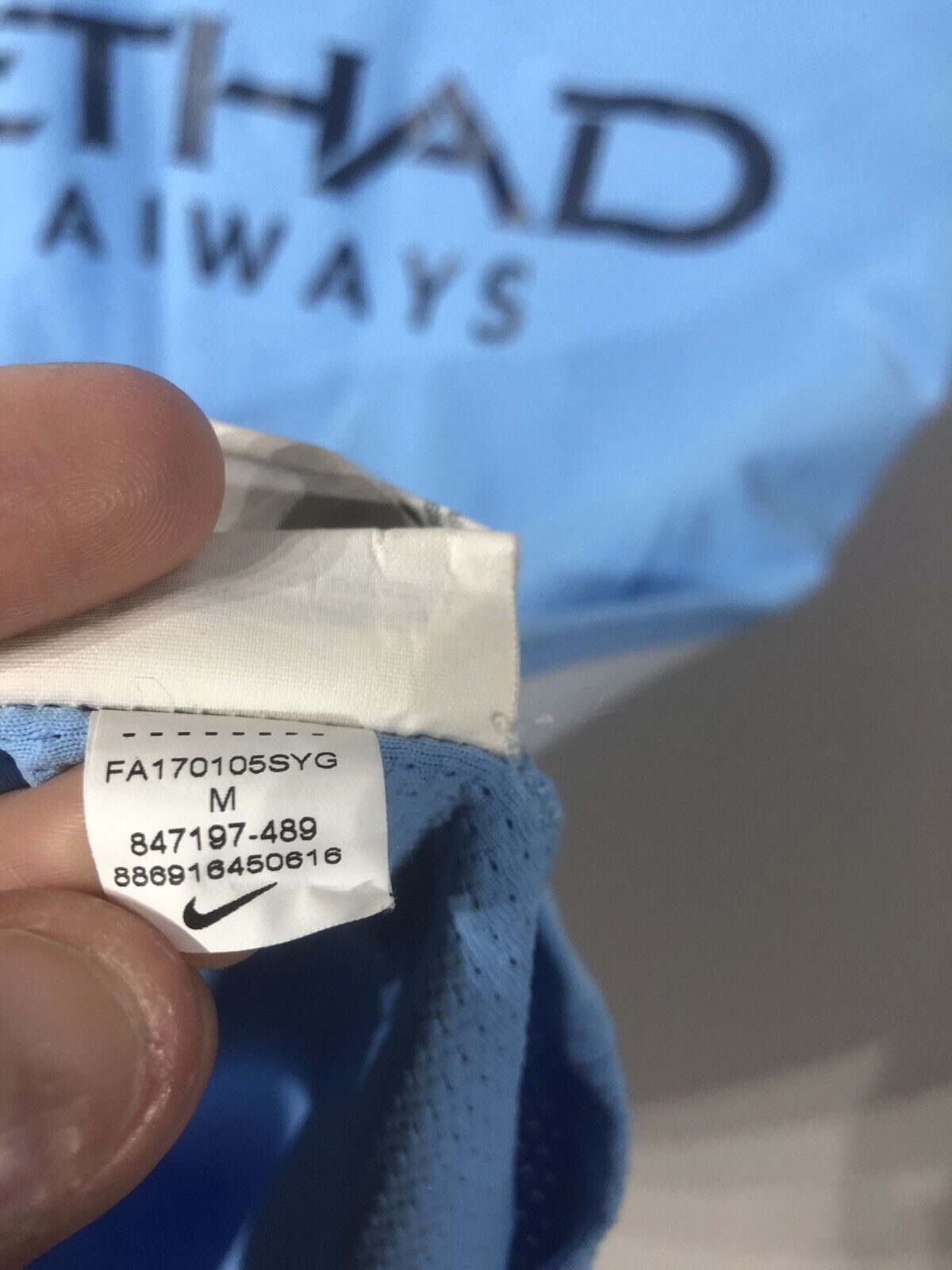 G. Jesus #33 Manchester City 2017/18 Medium Aeroswift Home Shirt Excellent Condi