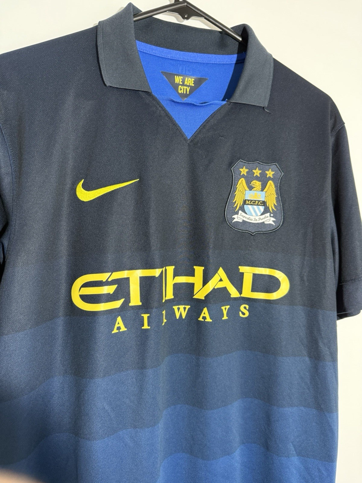 Manchester City Kompany #4 2014/15 Medium Away Very Good Condition 611051-476