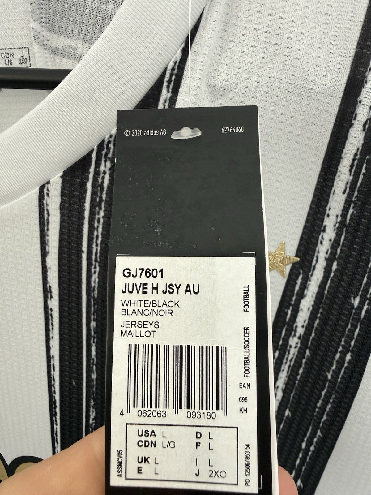 Juventus Kulusevski #44 2020/21 Large Authentic Home Shirt Adidas BNWT GJ7601