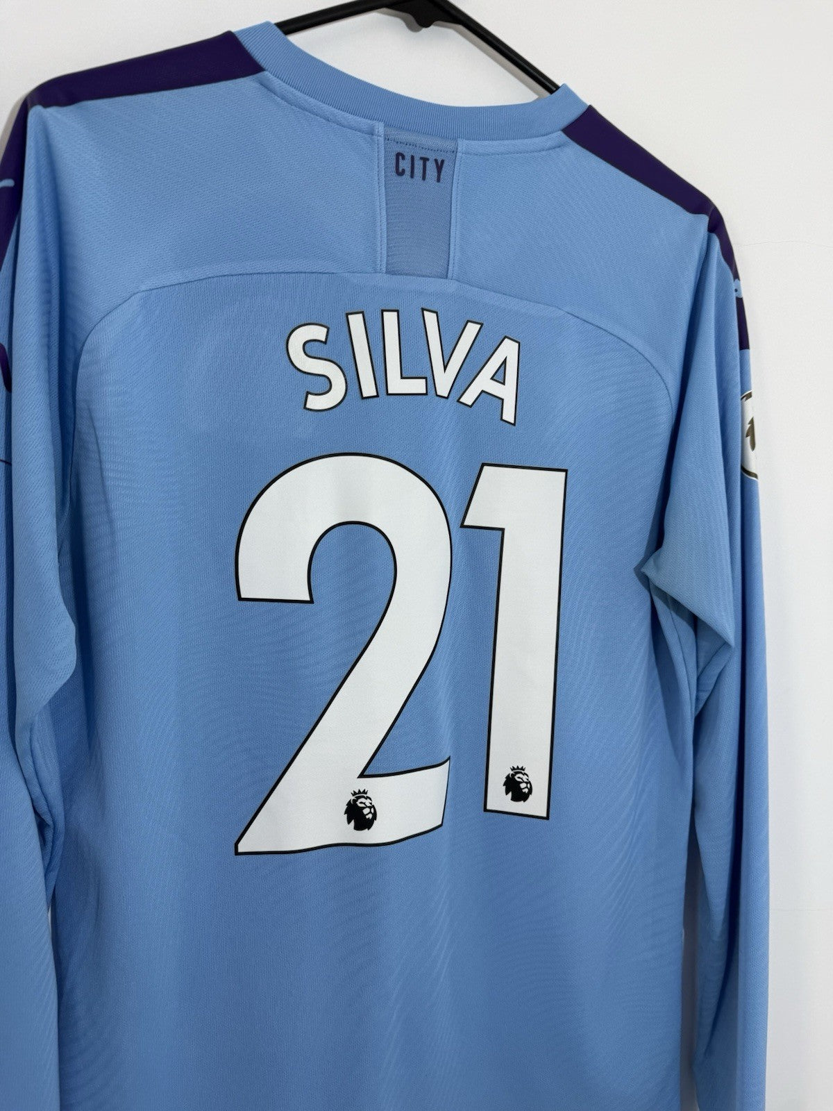 Manchester City Silva #21 2019/20 Medium Home Excellent Condition 755587-01